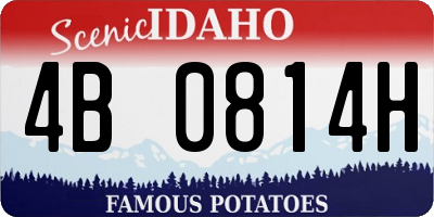 ID license plate 4B0814H