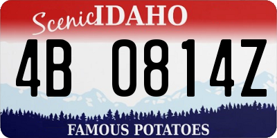ID license plate 4B0814Z