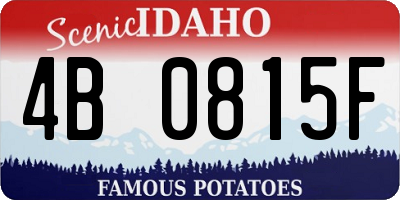 ID license plate 4B0815F