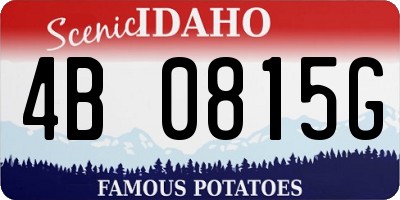 ID license plate 4B0815G