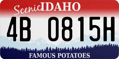 ID license plate 4B0815H