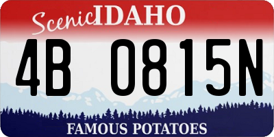 ID license plate 4B0815N