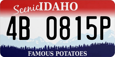 ID license plate 4B0815P