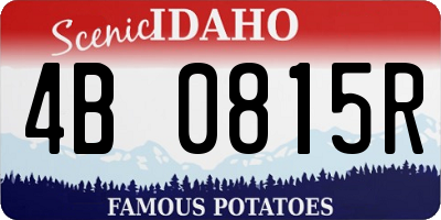 ID license plate 4B0815R