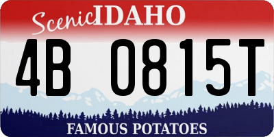 ID license plate 4B0815T