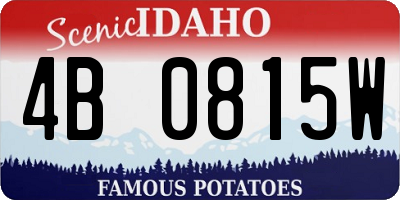 ID license plate 4B0815W