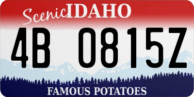 ID license plate 4B0815Z