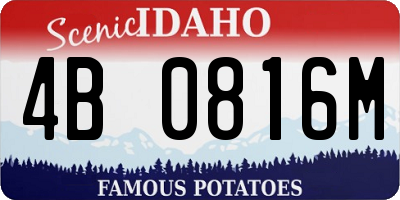 ID license plate 4B0816M