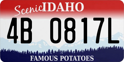 ID license plate 4B0817L