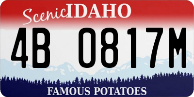 ID license plate 4B0817M