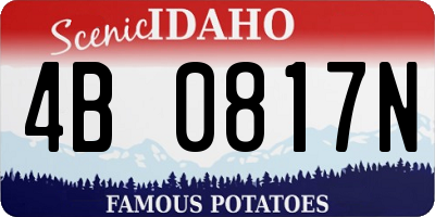 ID license plate 4B0817N