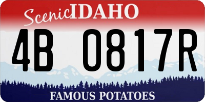 ID license plate 4B0817R