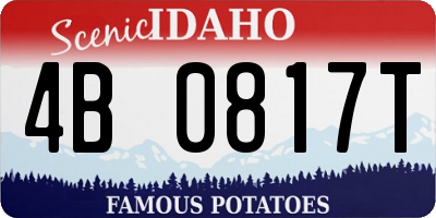ID license plate 4B0817T