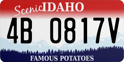 ID license plate 4B0817V