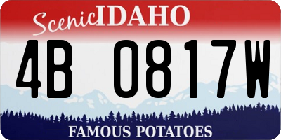ID license plate 4B0817W