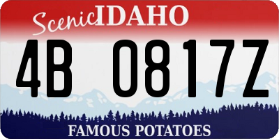 ID license plate 4B0817Z