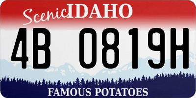 ID license plate 4B0819H