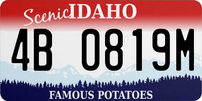 ID license plate 4B0819M