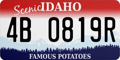 ID license plate 4B0819R