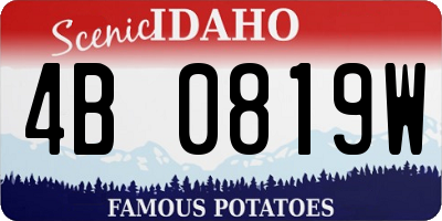 ID license plate 4B0819W