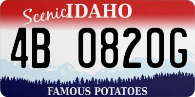 ID license plate 4B0820G