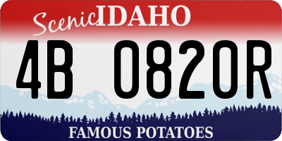 ID license plate 4B0820R