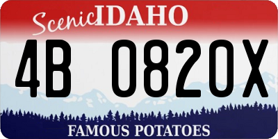 ID license plate 4B0820X