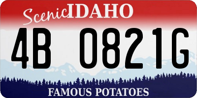ID license plate 4B0821G