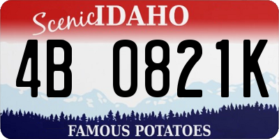 ID license plate 4B0821K