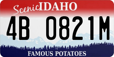 ID license plate 4B0821M