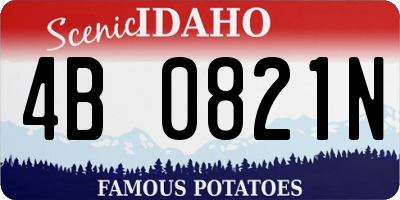 ID license plate 4B0821N