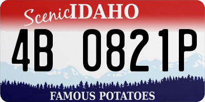 ID license plate 4B0821P