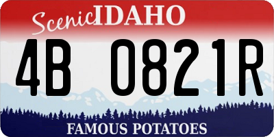 ID license plate 4B0821R