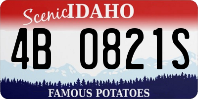 ID license plate 4B0821S