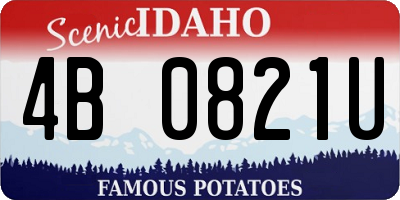 ID license plate 4B0821U
