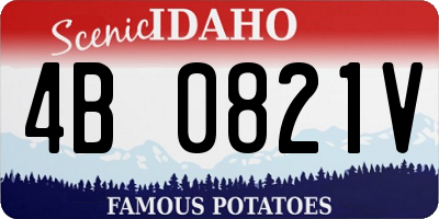 ID license plate 4B0821V
