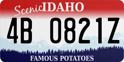 ID license plate 4B0821Z
