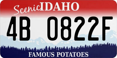 ID license plate 4B0822F