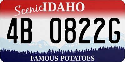 ID license plate 4B0822G