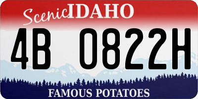 ID license plate 4B0822H