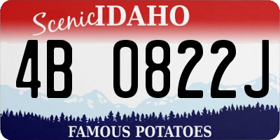 ID license plate 4B0822J
