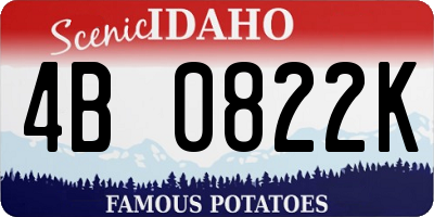 ID license plate 4B0822K