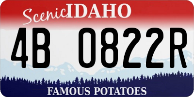 ID license plate 4B0822R