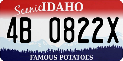 ID license plate 4B0822X