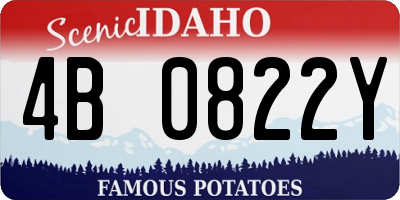 ID license plate 4B0822Y