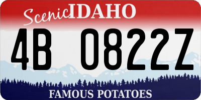 ID license plate 4B0822Z