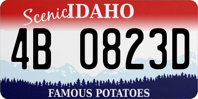 ID license plate 4B0823D