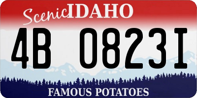 ID license plate 4B0823I