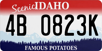 ID license plate 4B0823K