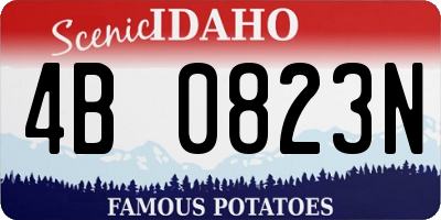 ID license plate 4B0823N